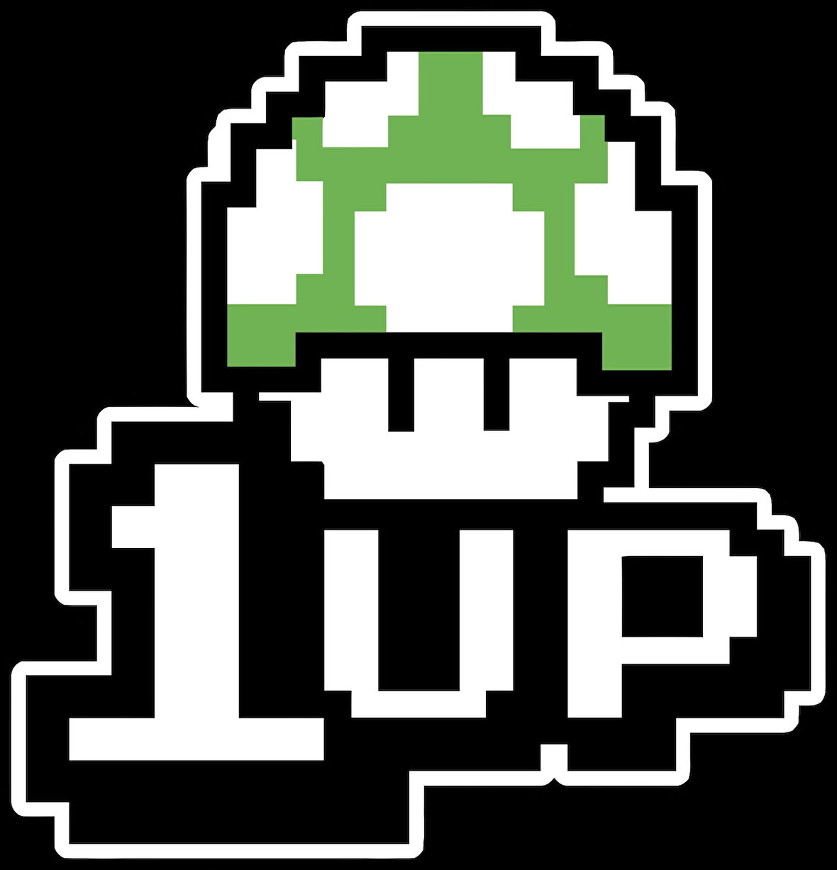 1up Sticker 10x10 cmRenkli Sticker
