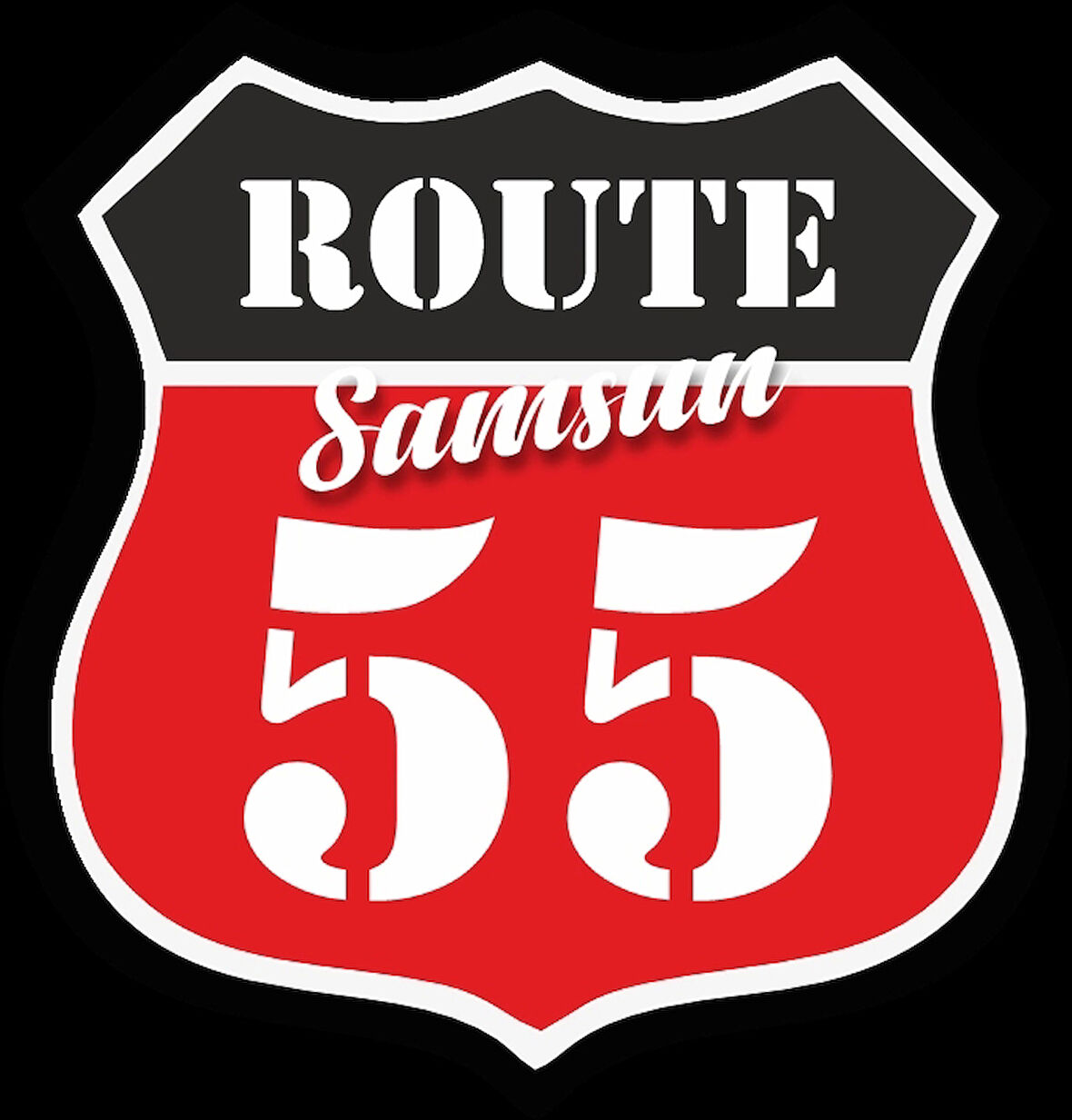 55 Samsun Sticker 10x10 cmRenkli Sticker