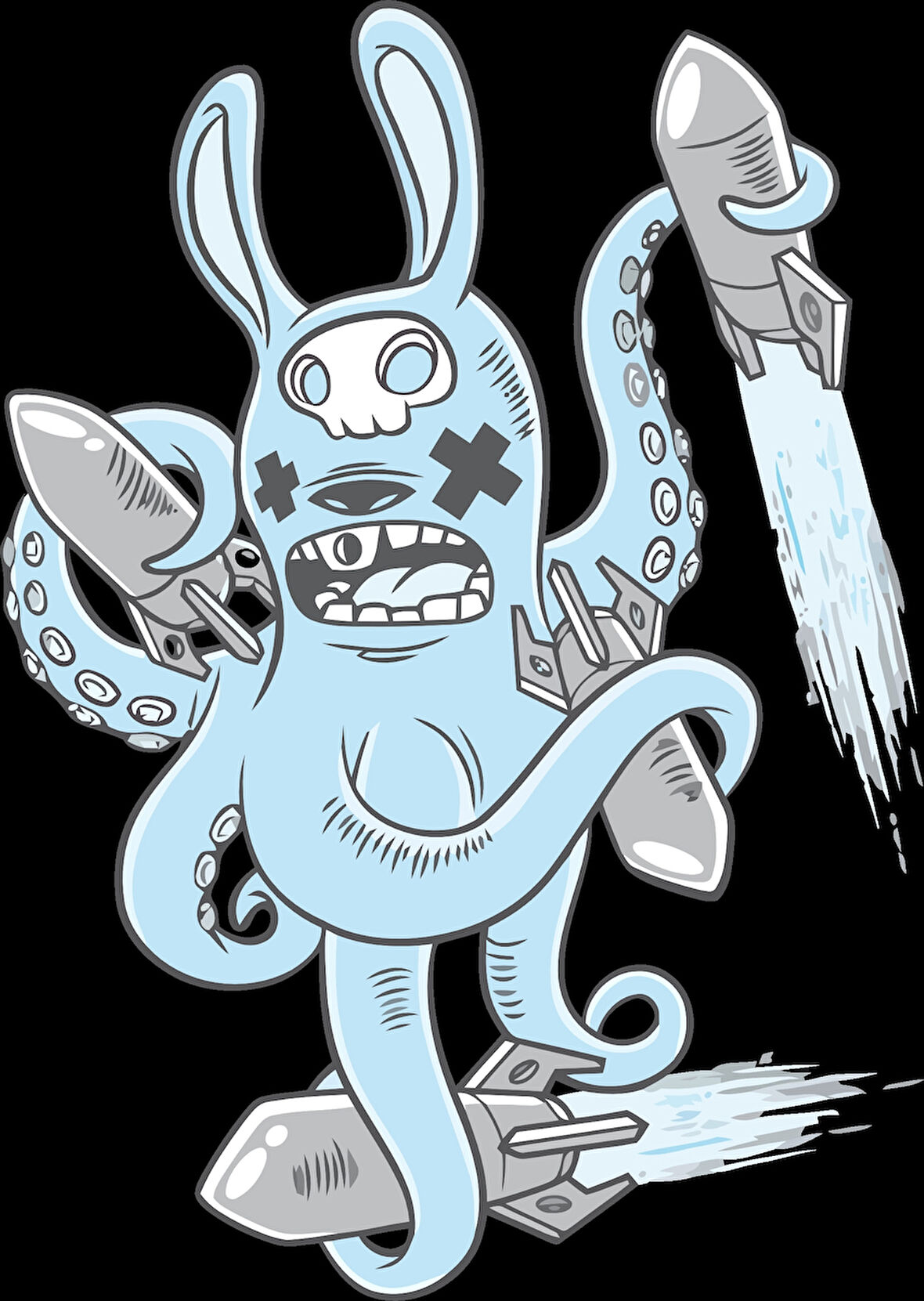 Ahtapot Sticker 2 10x10 cmRenkli Sticker