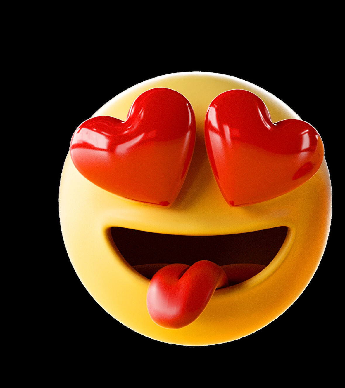 Kalpli Gözlü Emoji Sticker 10x10 cmRenkli Sticker