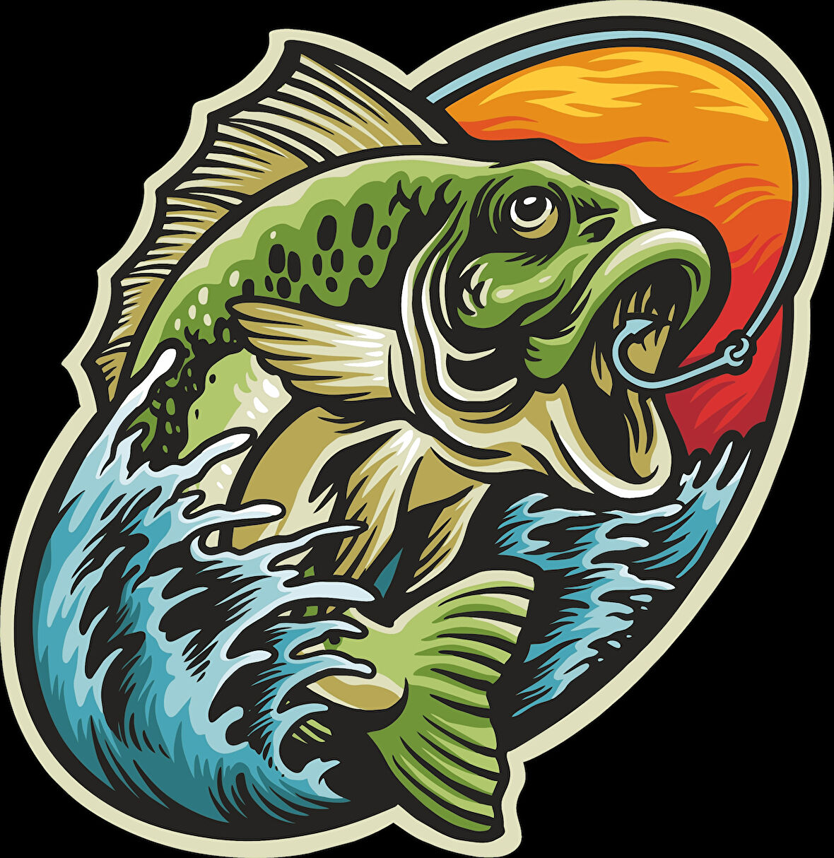 alabalık sticker 10x10 cmRenkli Sticker