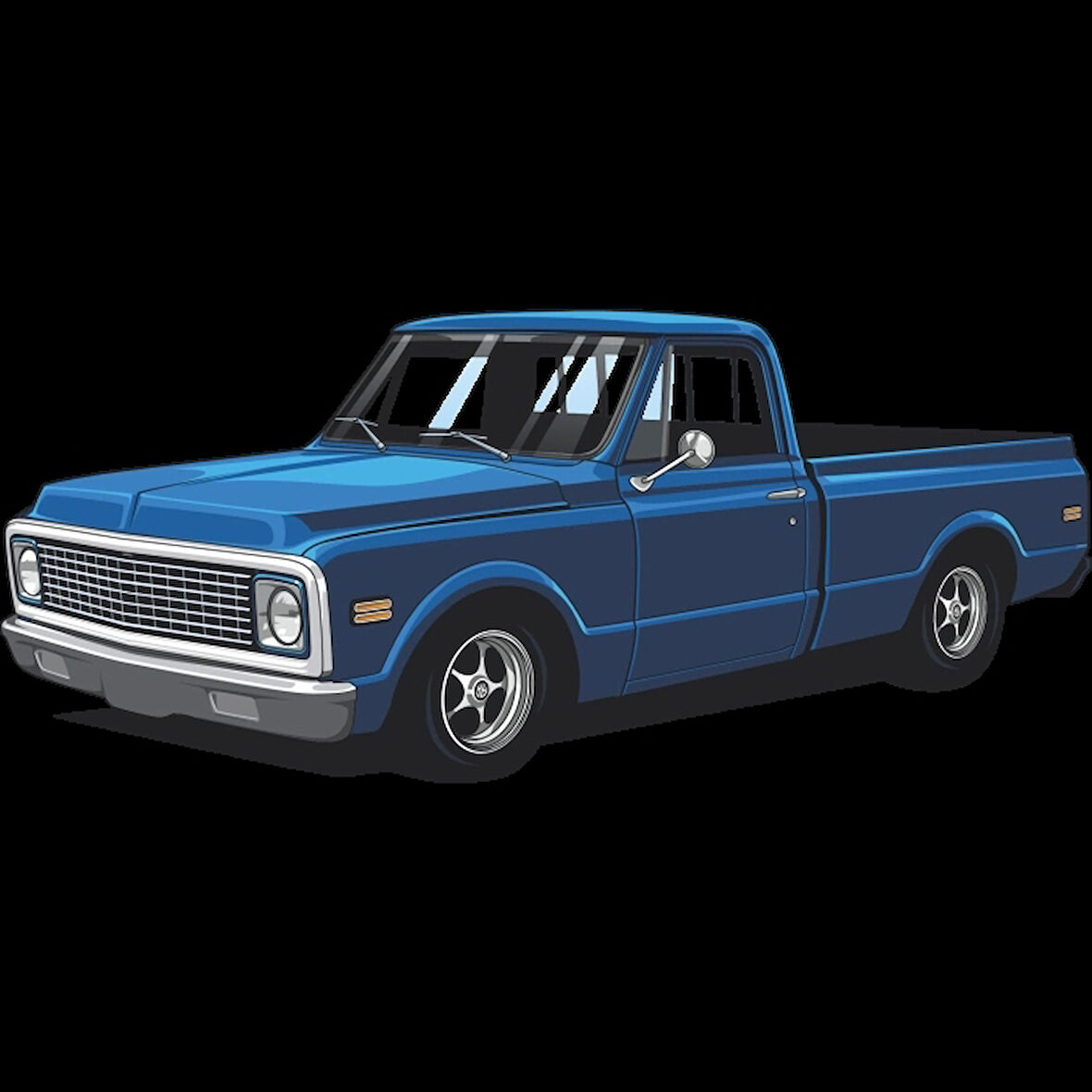 Araba 10x10 cm Renkli Sticker