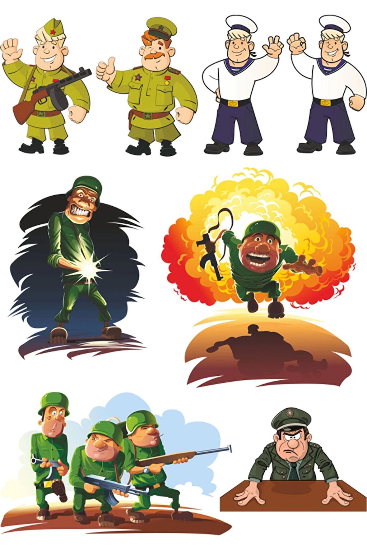 Asker Sticker Set-1 8 Parça Telefon, Tablet, Defter, Laptop Sticker