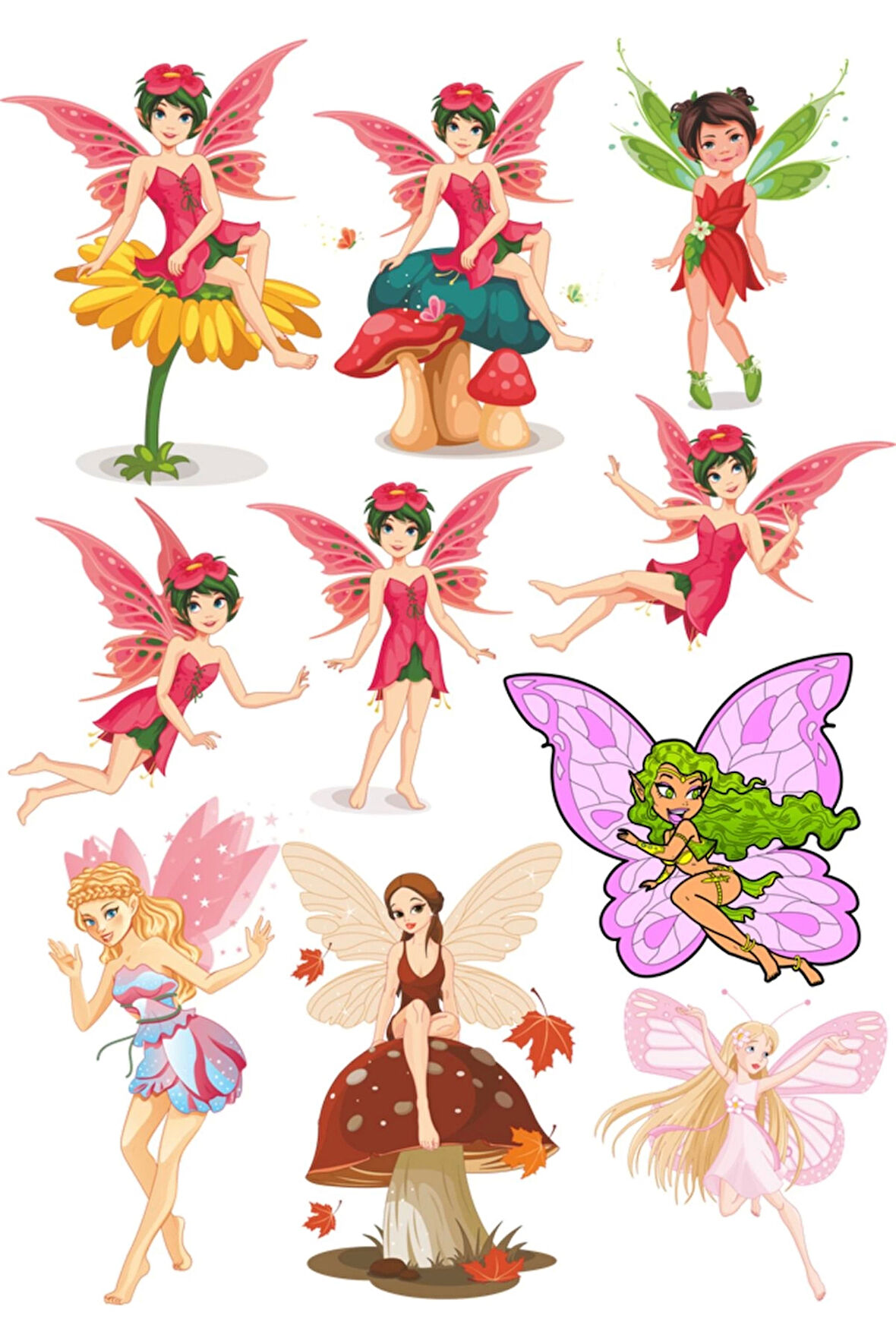 Peri Sticker Set-1 10 Parça Telefon, Tablet, Defter, Laptop Sticker