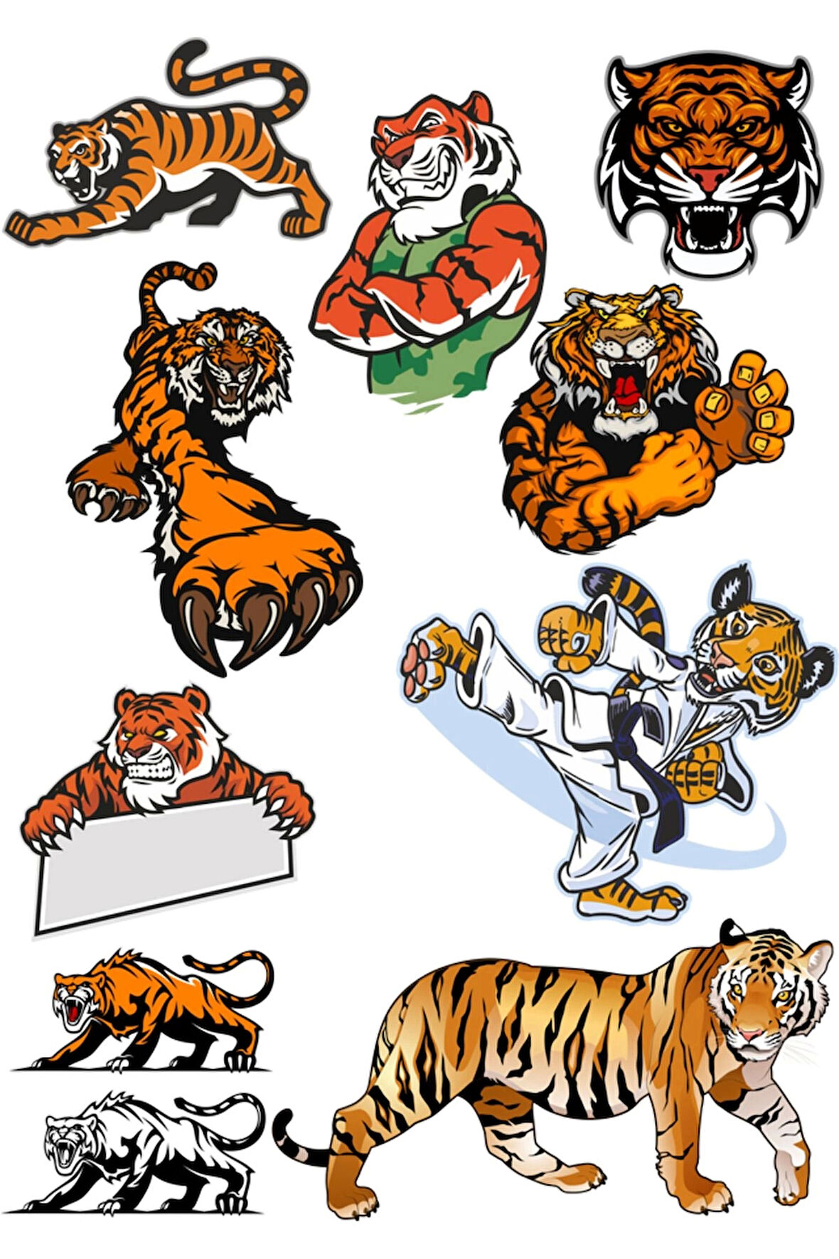 Kaplan Sticker Set -1 9 Parça Telefon, Tablet, Defter, Laptop Sticker