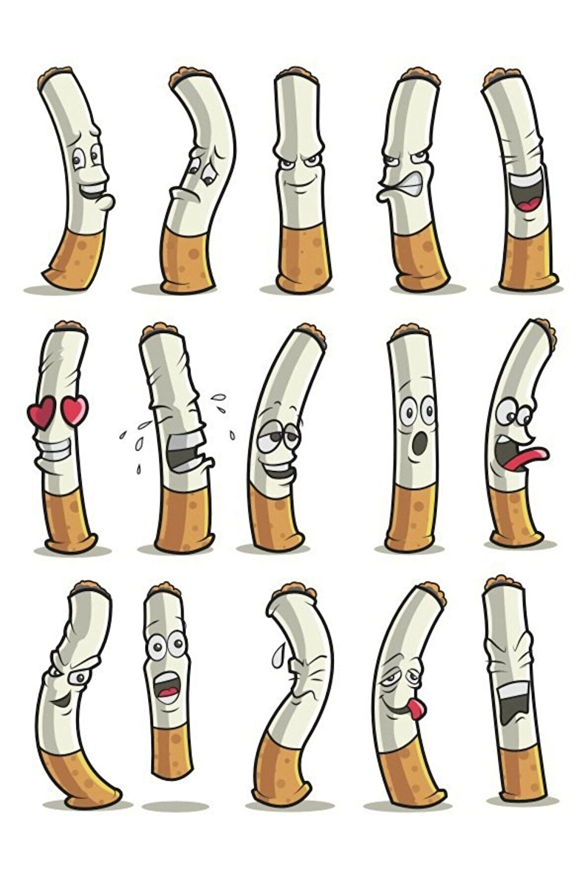 S*gara Sticker Set-1 15 Parça Telefon, Tablet, Defter, Laptop Sticker