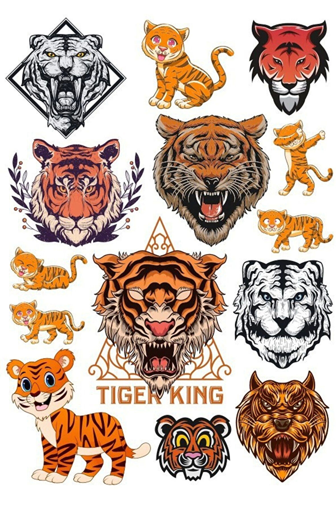 Kaplan Sticker Set -2 15 Parça Telefon, Tablet, Defter, Laptop Sticker