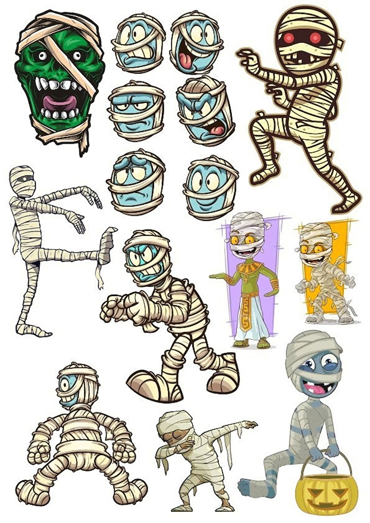 Mumya Sticker Set 13 Parça Telefon, Tablet, Defter, Laptop Sticker