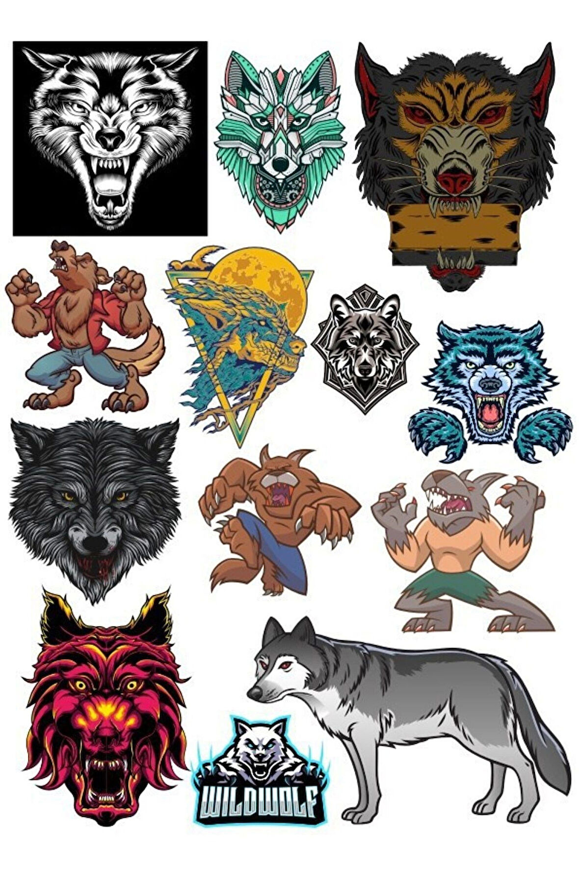 Kurt Sticker Set-2 13 Parça Telefon, Tablet, Defter, Laptop Sticker