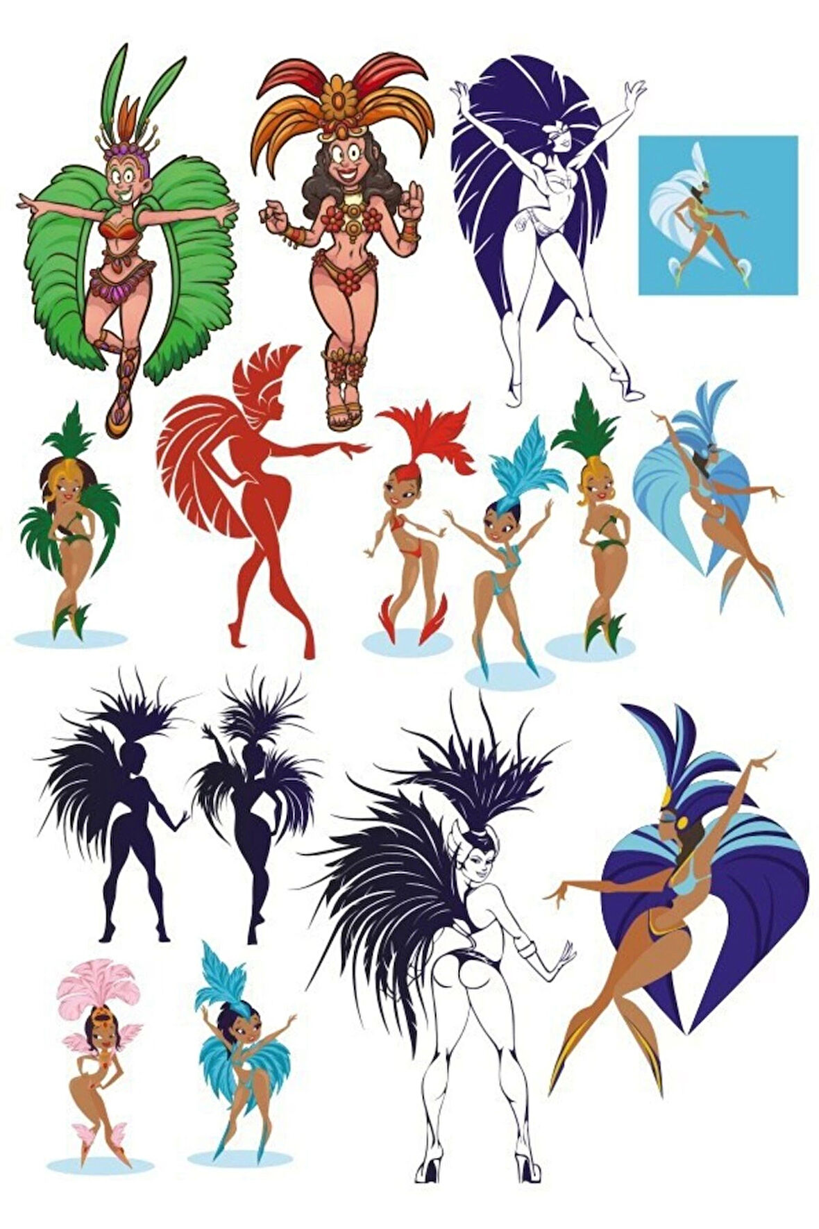 Karnaval Girls Sticker Set 15 Parça Telefon, Tablet, Defter, Laptop Sticker