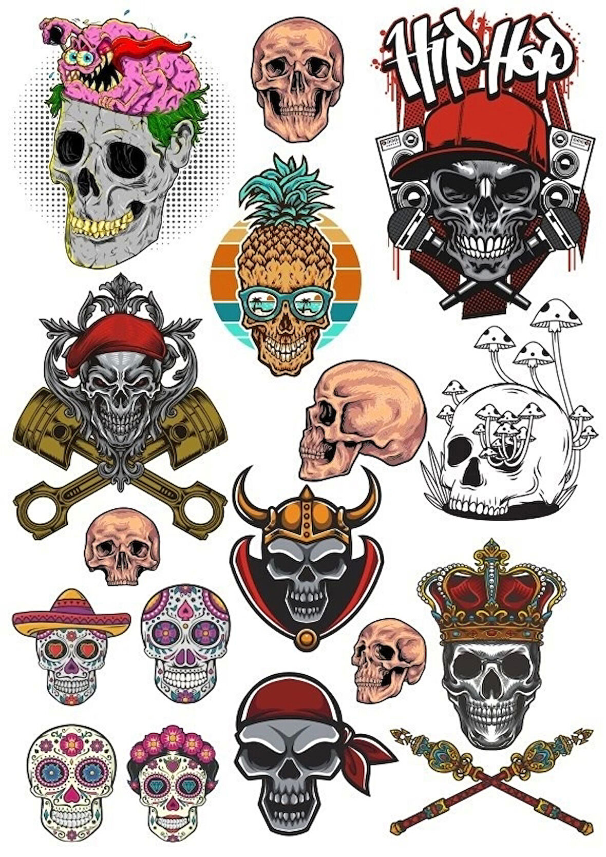 Kurukafa Sticker Set-1 13 Parça Telefon, Tablet, Defter, Laptop Sticker