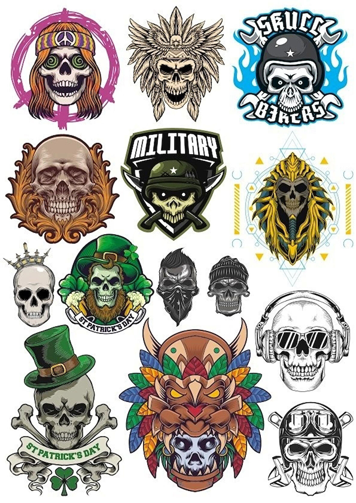 Kuru Kafa Sticker Set-3 12 Parça Telefon, Tablet, Defter, Laptop Sticker