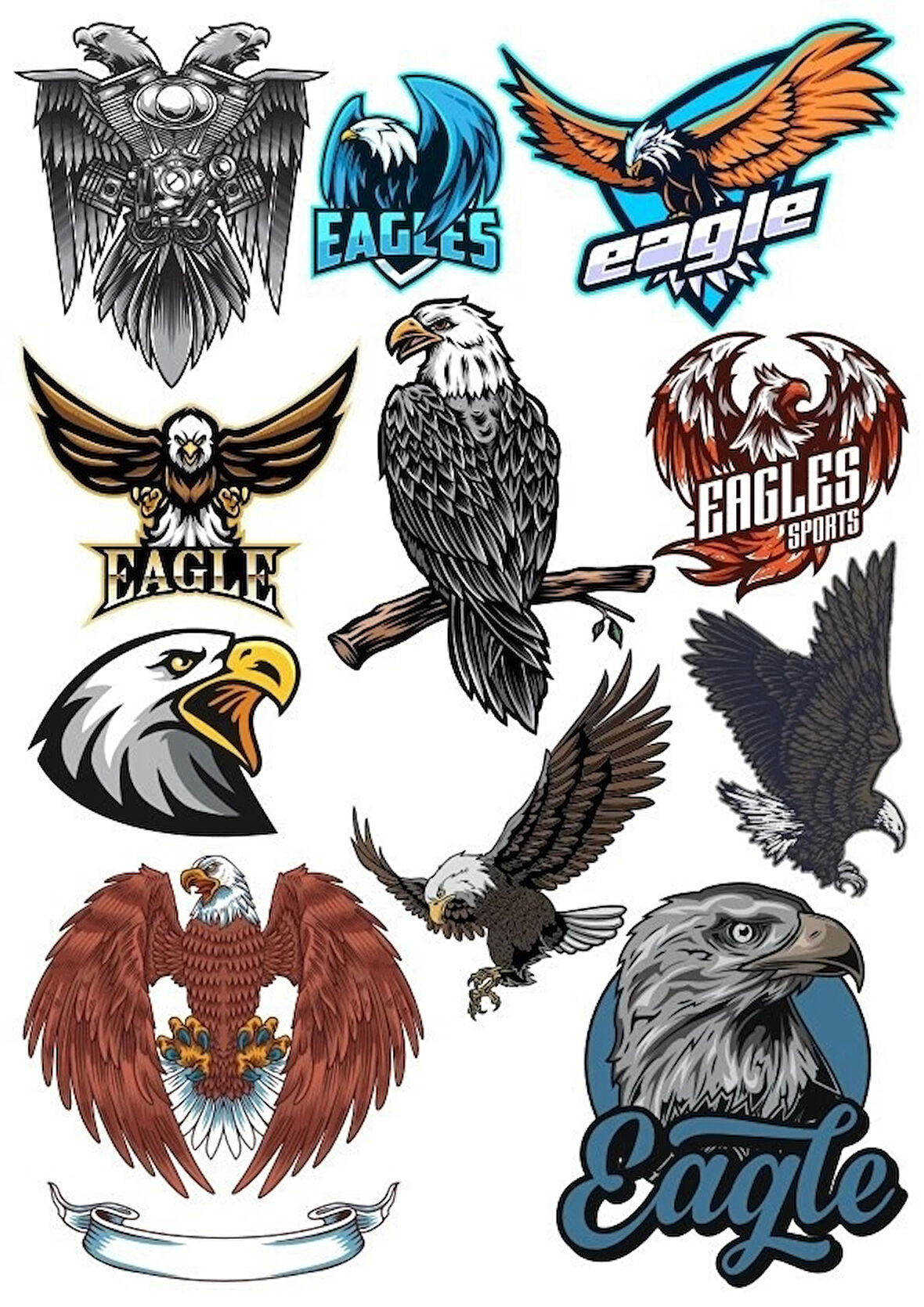Kartal Eagle Sticker Set 11 Parça Telefon, Tablet, Defter, Laptop Sticker