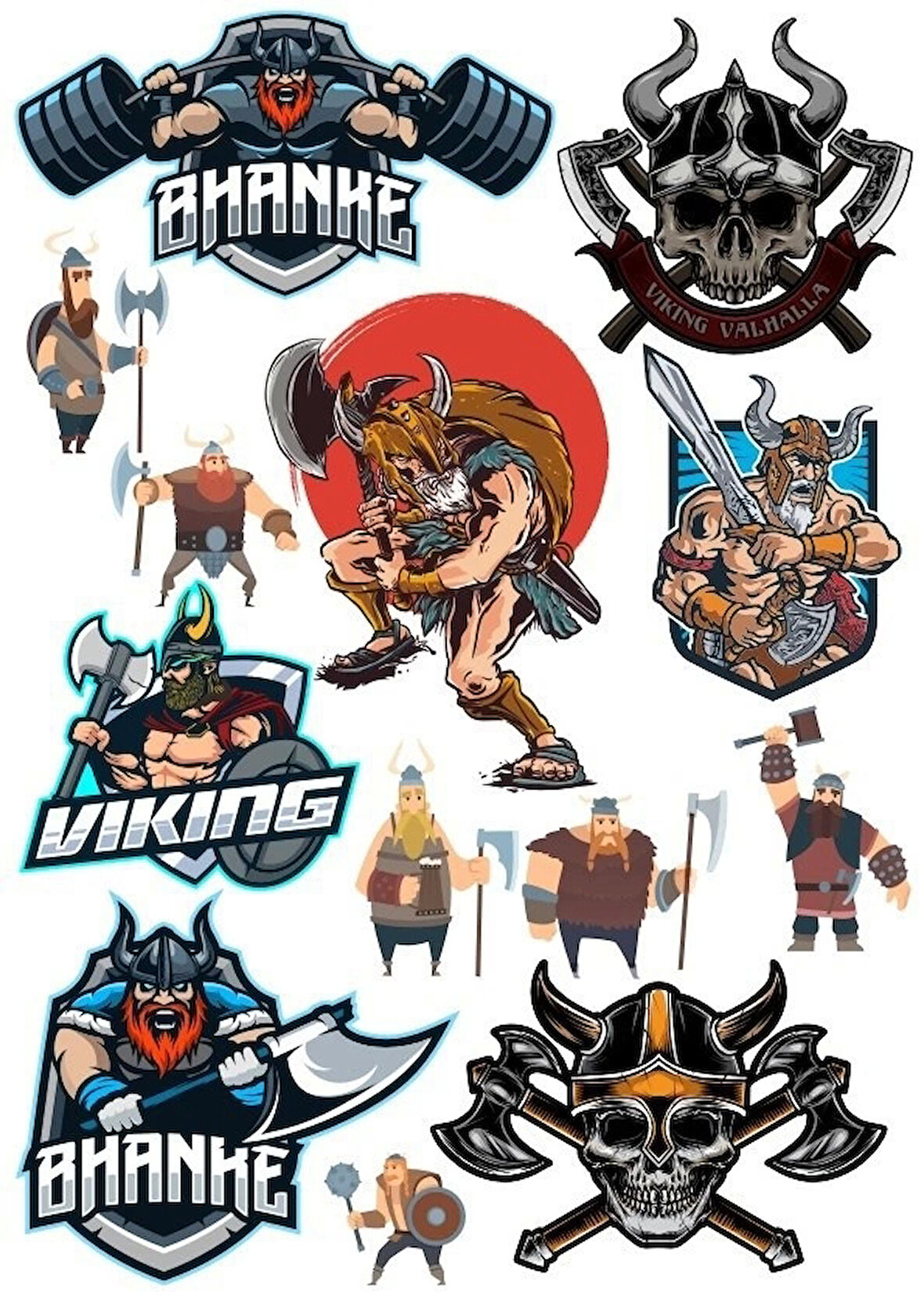 Savaşçı Sticker Set 13 Parça Telefon, Tablet, Defter, Laptop Sticker