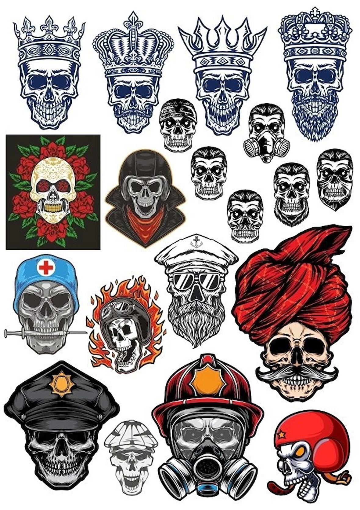 Kuru Kafa Kral Sticker-1 21 Parça Telefon, Tablet, Defter, Laptop Sticker