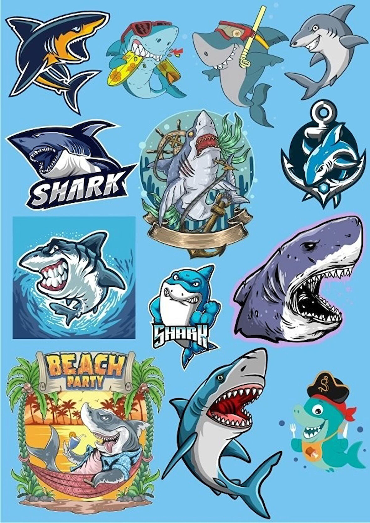 Horoz Sticker Set-5 15 Parça Telefon, Tablet, Defter, Laptop Sticker