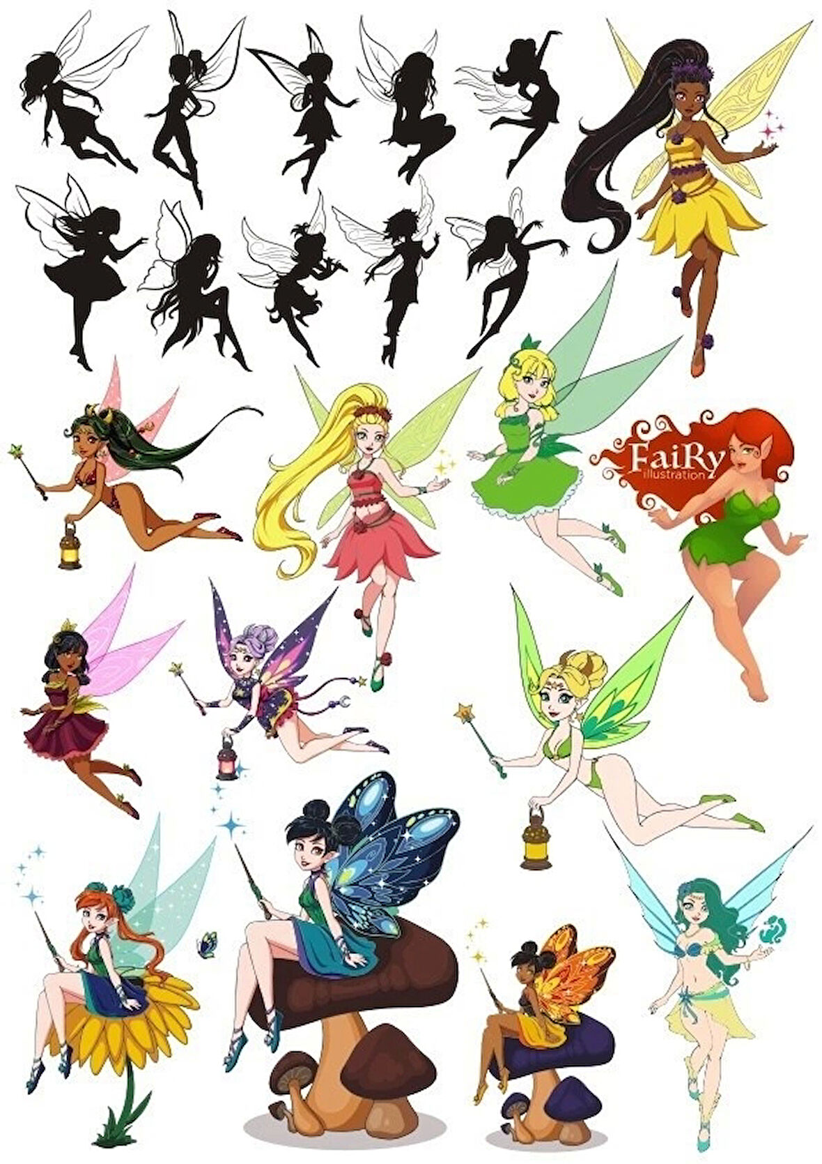 Peri Sticker Set-3 19 Parça Telefon, Tablet, Defter, Laptop Sticker