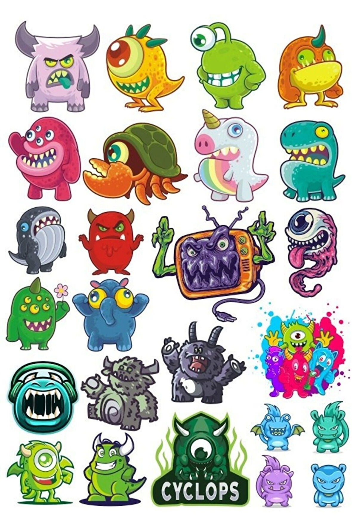 Sticker Set 20 Parça Telefon, Tablet, Defter, Laptop Sticker