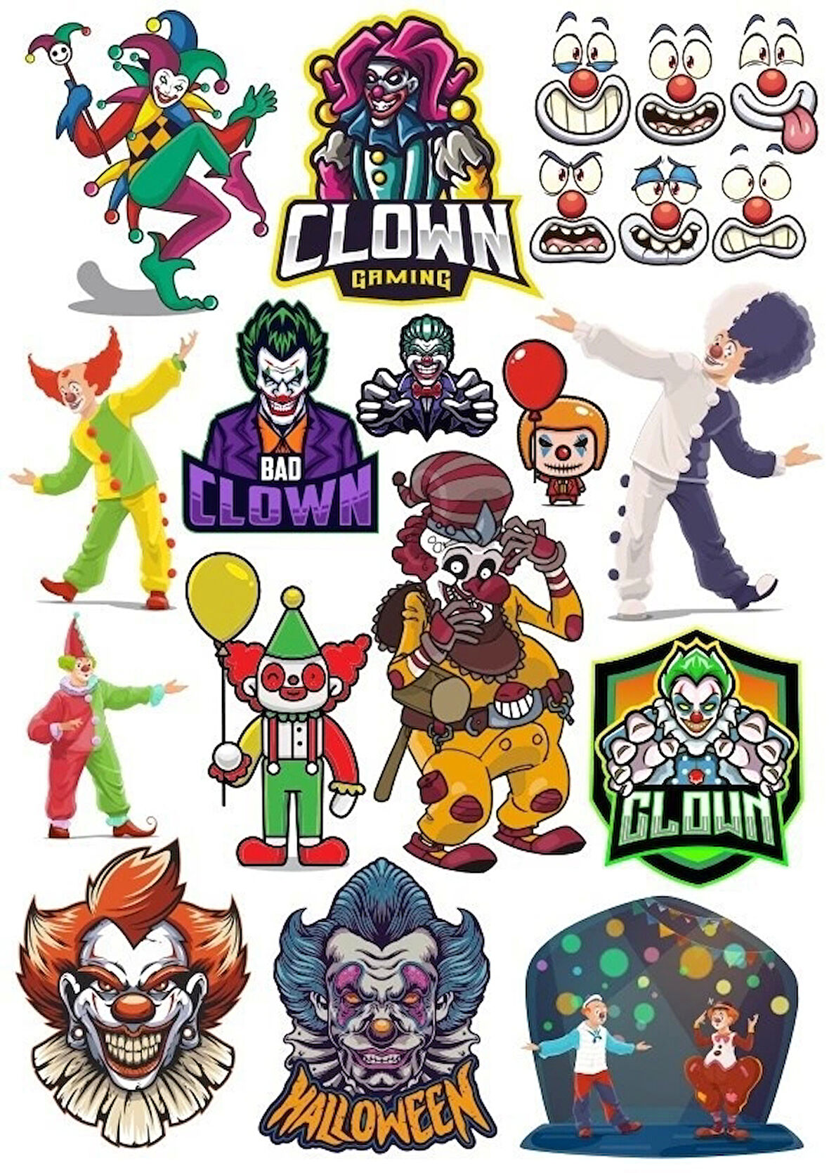 Paylanço Joker Sticker Ser 19 Parça Telefon, Tablet, Defter, Laptop Sticker