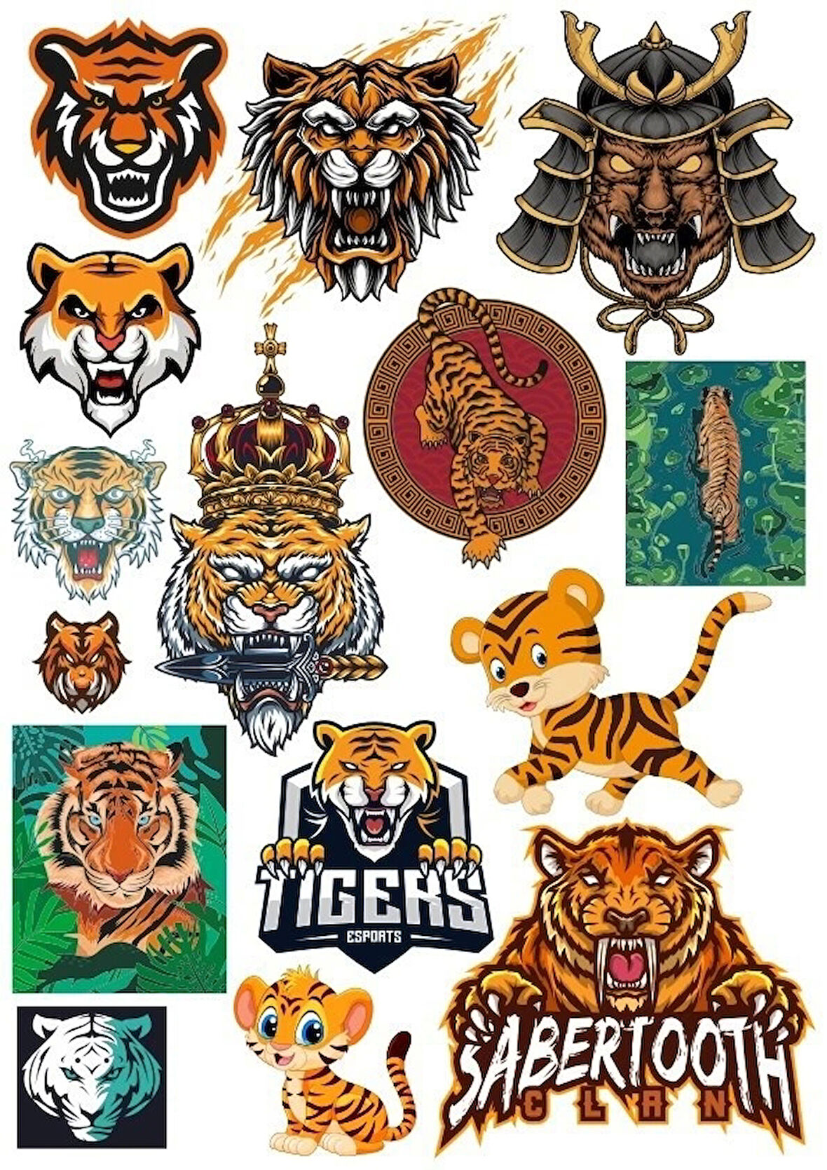 Kaplan Sticker Set 15 Parça Telefon, Tablet, Defter, Laptop Sticker