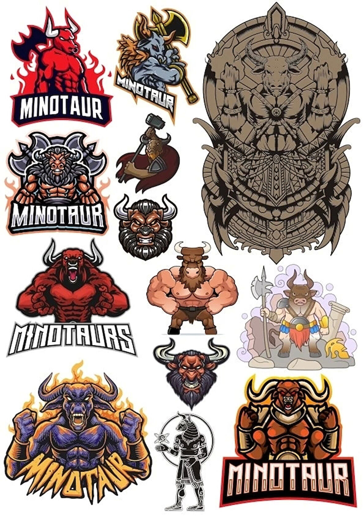 Boğa Sticker Set 6 15 Parça Telefon, Tablet, Defter, Laptop Sticker