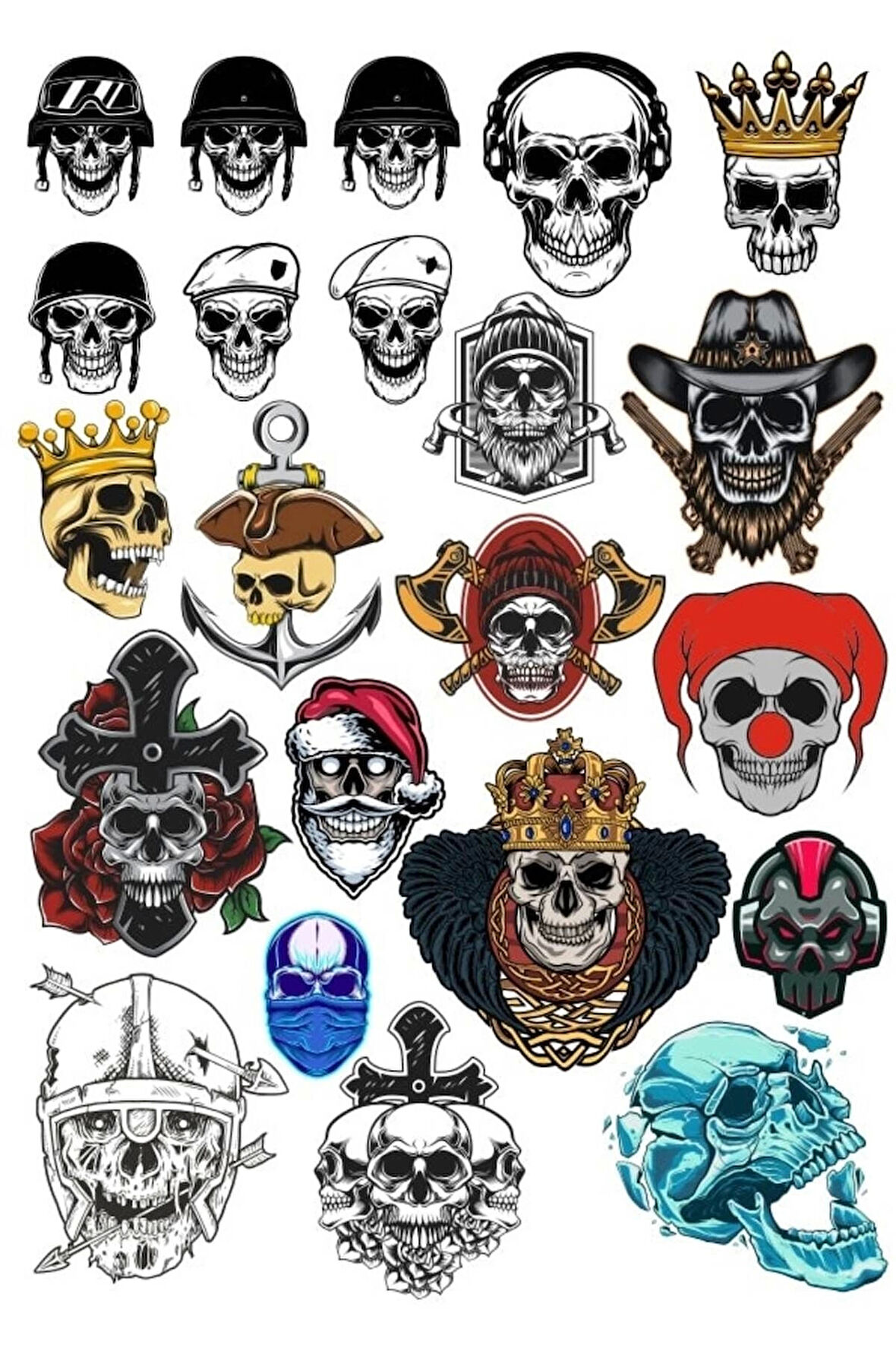 Kurukafa Sticker Set 20 Parça Telefon, Tablet, Defter, Laptop Sticker
