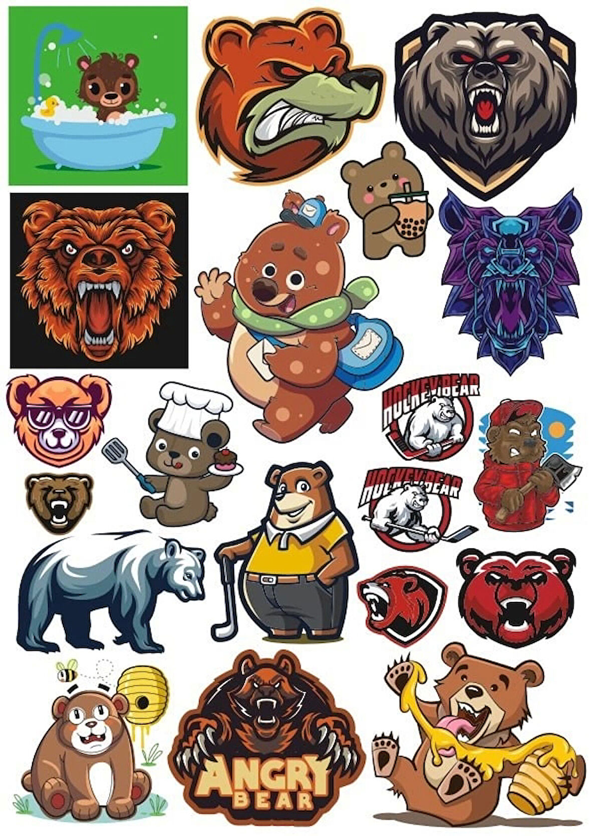AyI Sticker Set 7 20 Parça Telefon, Tablet, Defter, Laptop Sticker