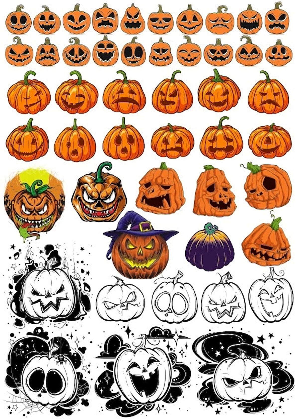 Balkabakları Sticker Set 3 34 Parça Telefon, Tablet, Defter, Laptop Sticker