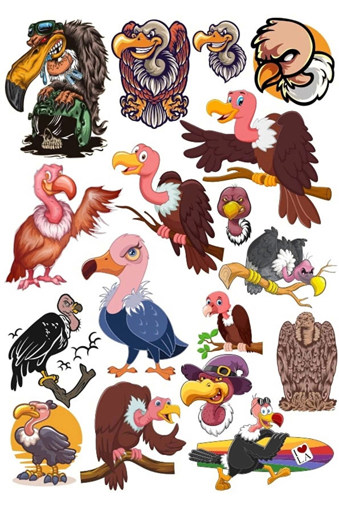 Akbaba Sticker Set 4 15 Parça Telefon, Tablet, Defter, Laptop Sticker