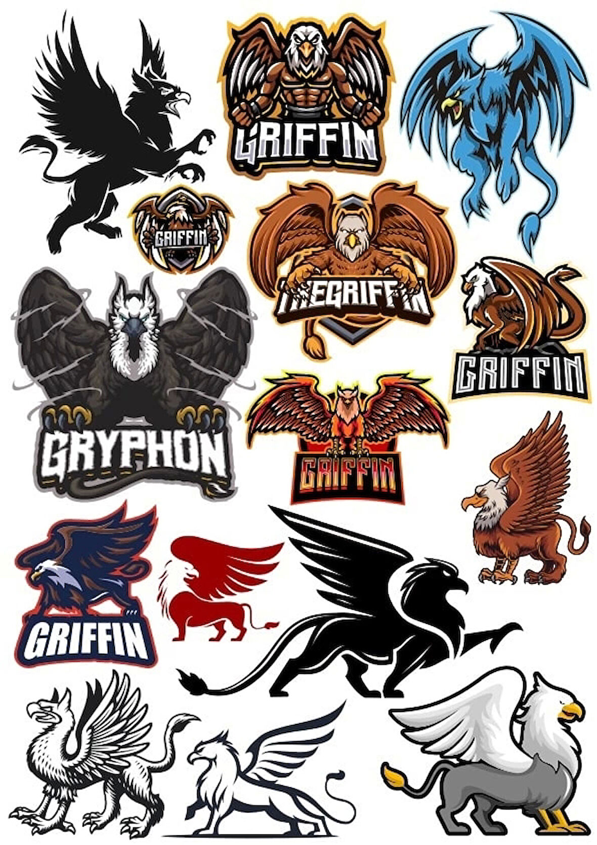 Griffon Sticker Set 9 Parça Telefon, Tablet, Defter, Laptop Sticker