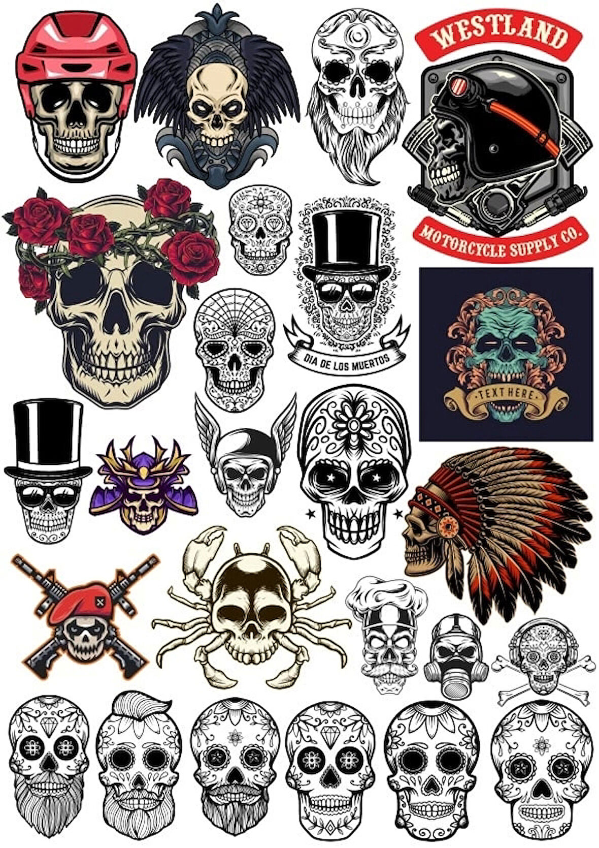 Kurukafa Sticker Set 8 22 Parça Telefon, Tablet, Defter, Laptop Sticker