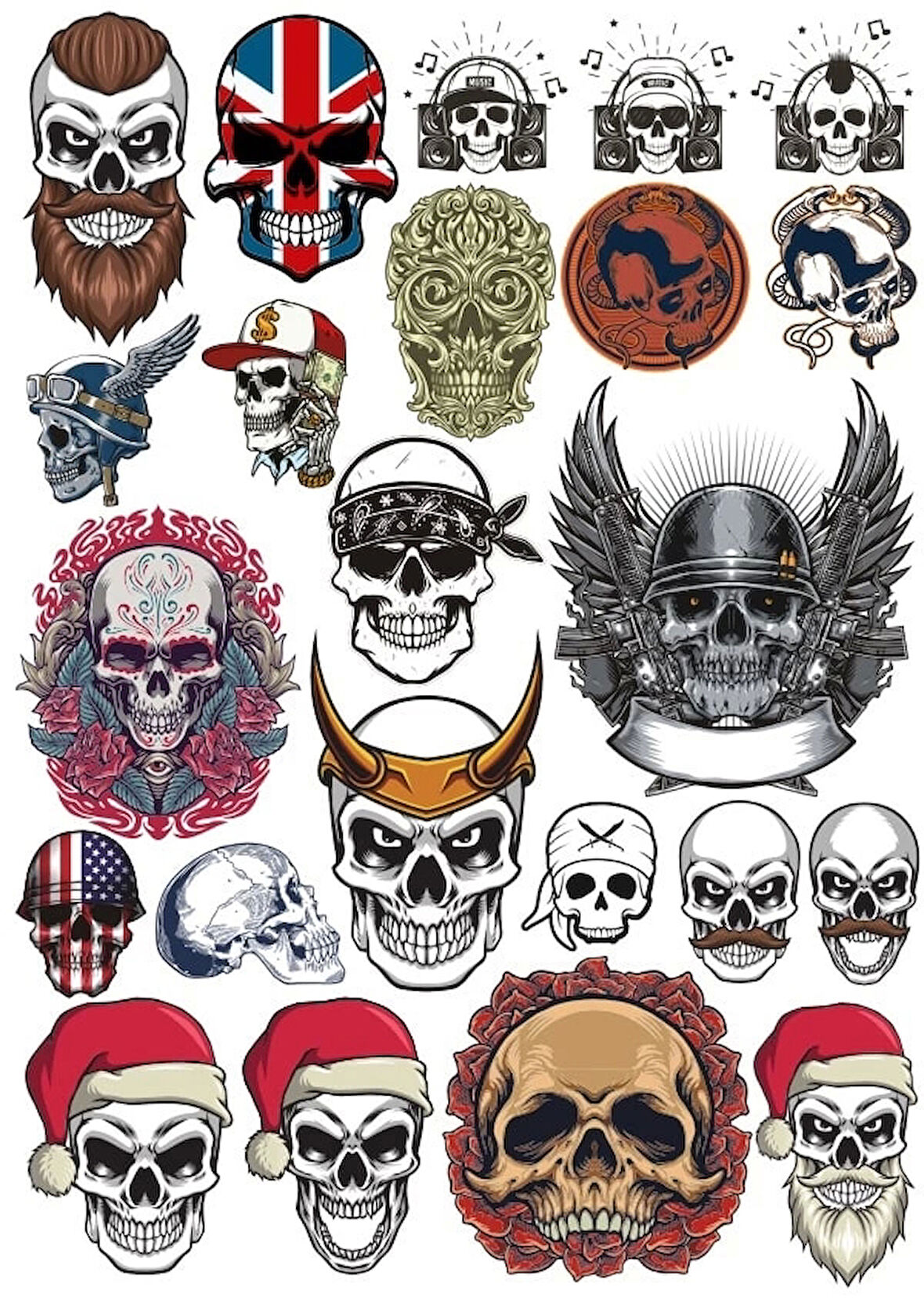 Kurukafa Sticker Set 7 22 Parça Telefon, Tablet, Defter, Laptop Sticker