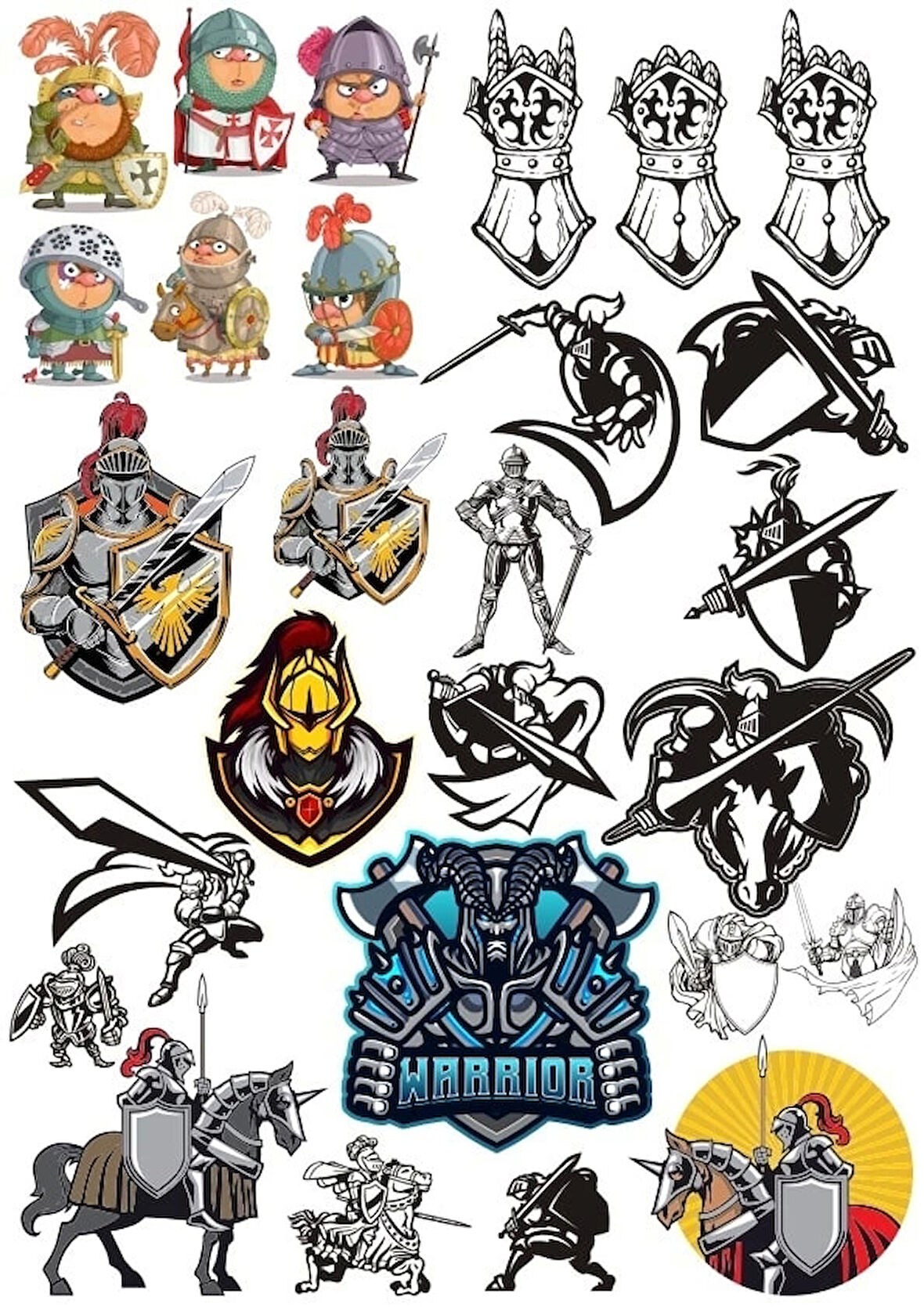 Savaşçı Sticker Set 8 23 Parça Telefon, Tablet, Defter, Laptop Sticker