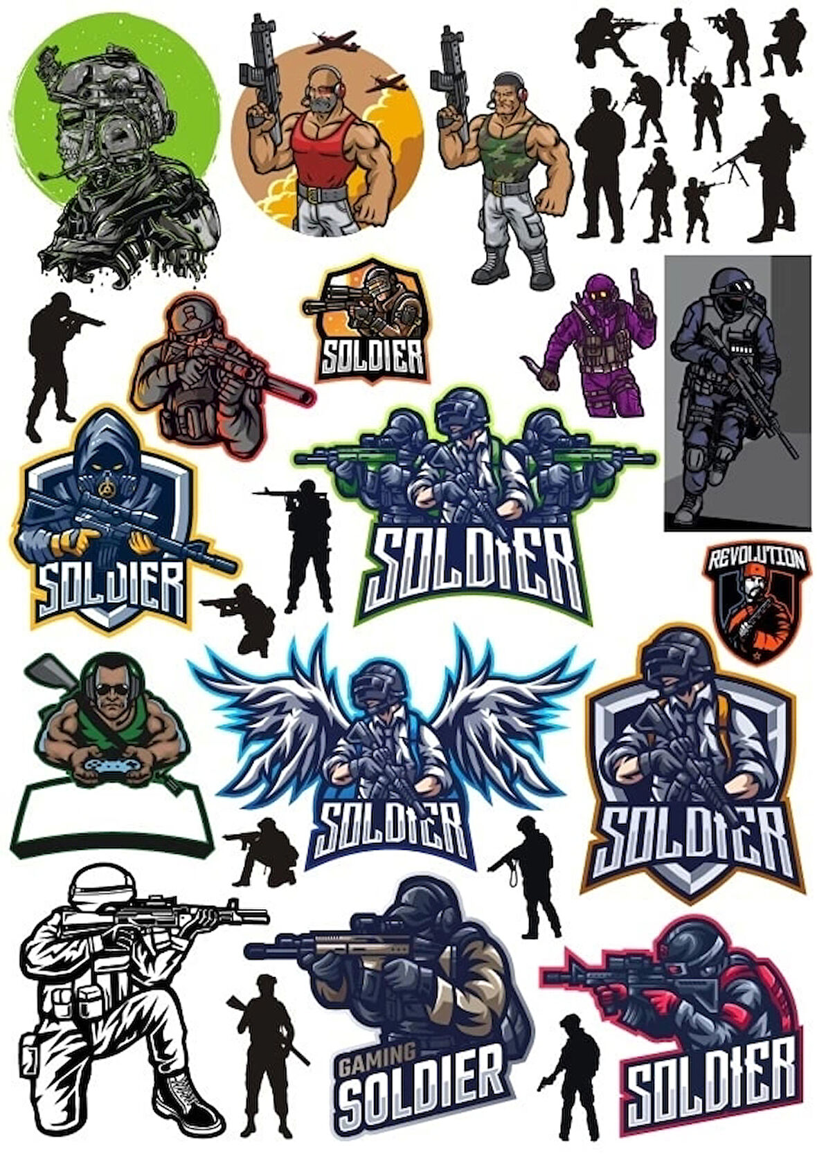 Asker Sticker Set 6 25 Parça Telefon, Tablet, Defter, Laptop Sticker