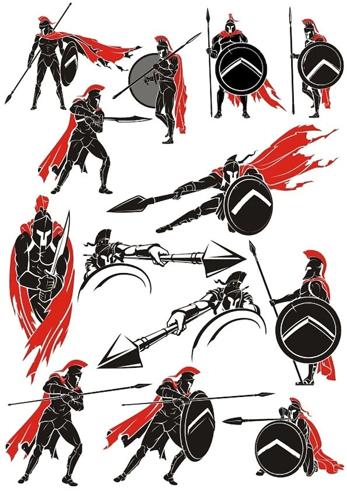 Spartalı Sticker Set 2 20 Parça Telefon, Tablet, Defter, Laptop Sticker