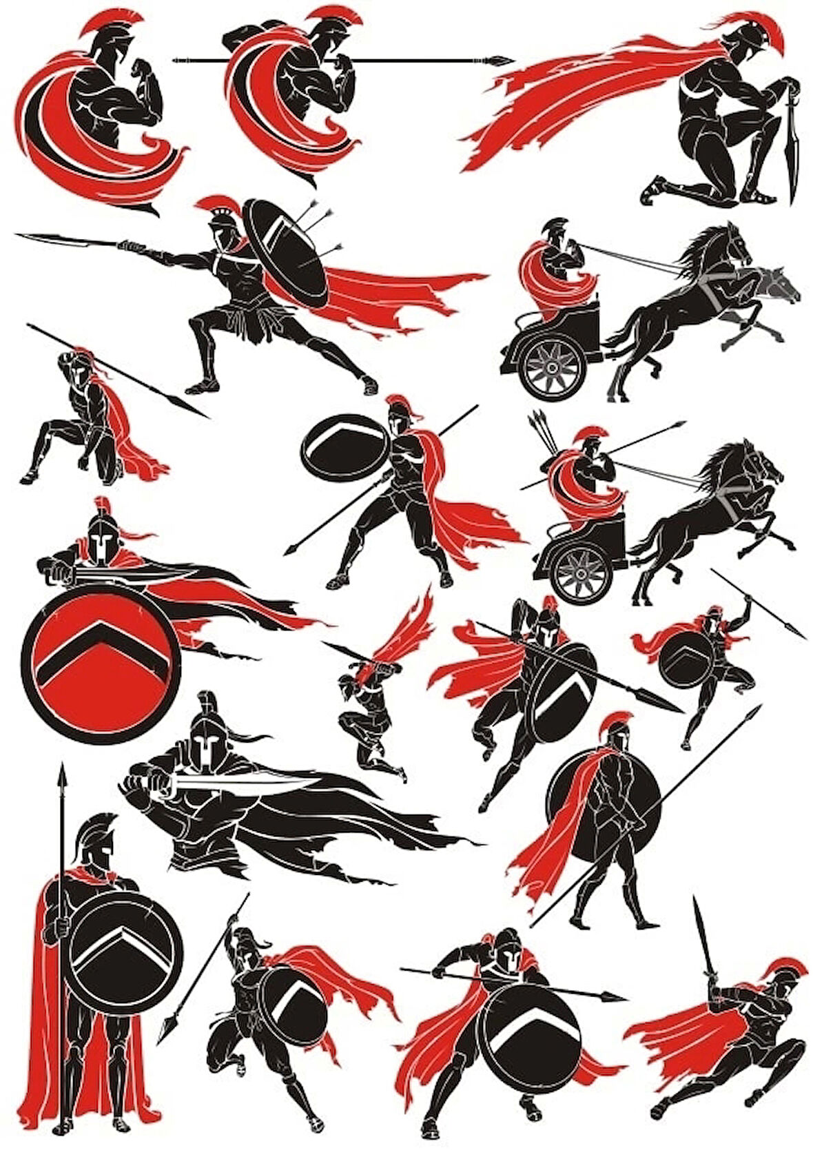 Spartalı Sticker Set 20 Parça Telefon, Tablet, Defter, Laptop Sticker