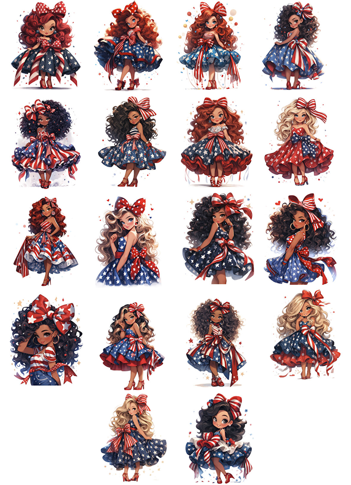 Prenses Kızlar Sticker Set 1 18 Parça Telefon, Tablet, Defter, Laptop Sticker