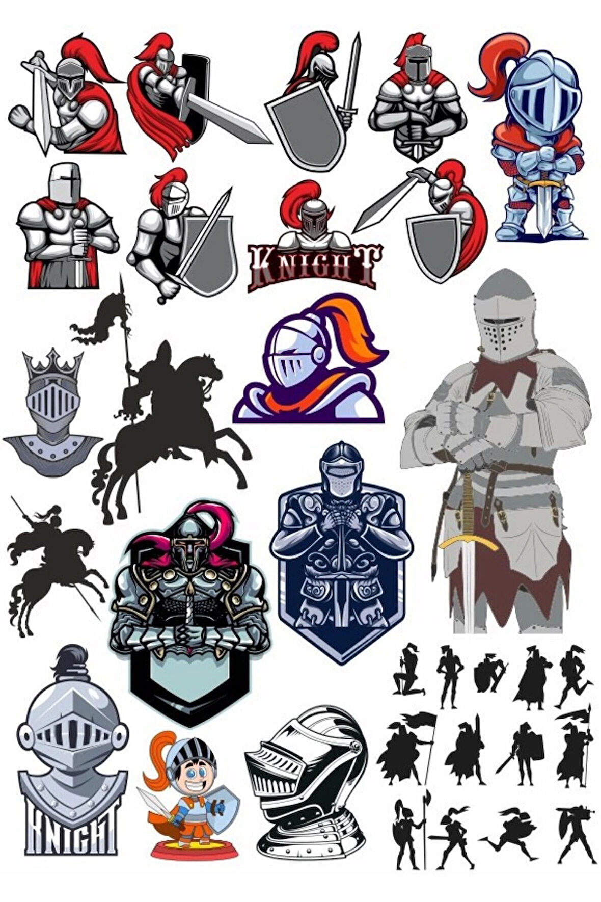 Şövalye Knight Sticker Set 1
