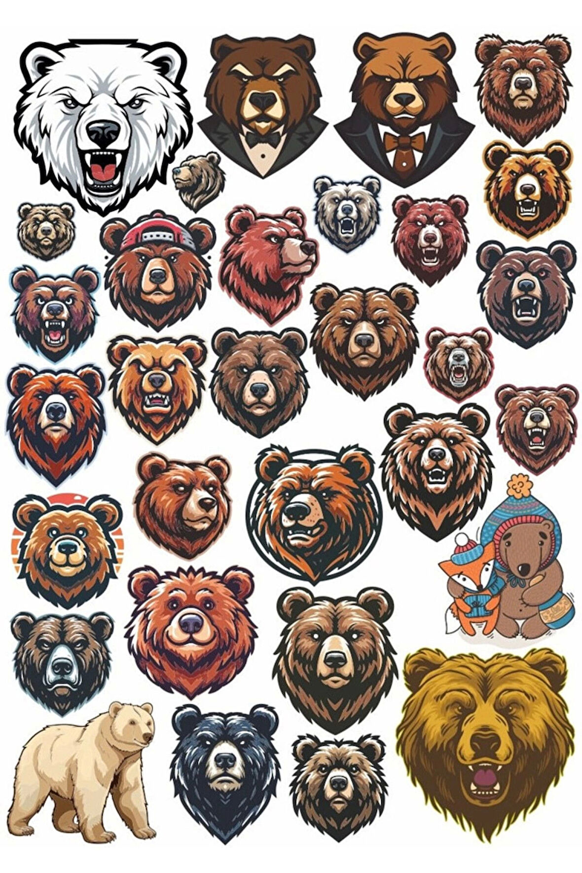 Kızgın Ayı Sticker Set 1