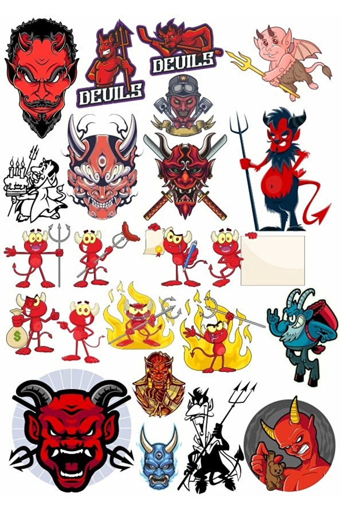 Şeytan ve Zebani Sticker Set 1