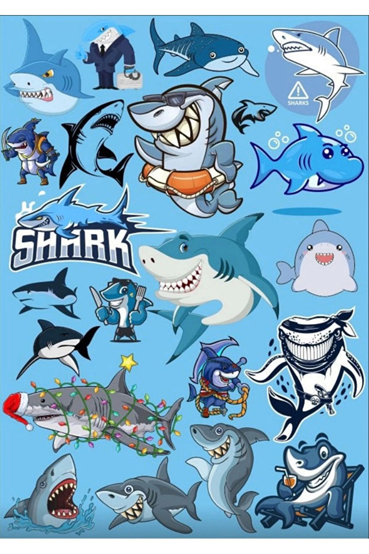 Köpek Balığı Sticker Set 3