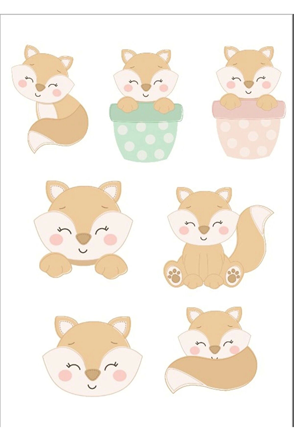 Sevimli Tilki Sticker 1