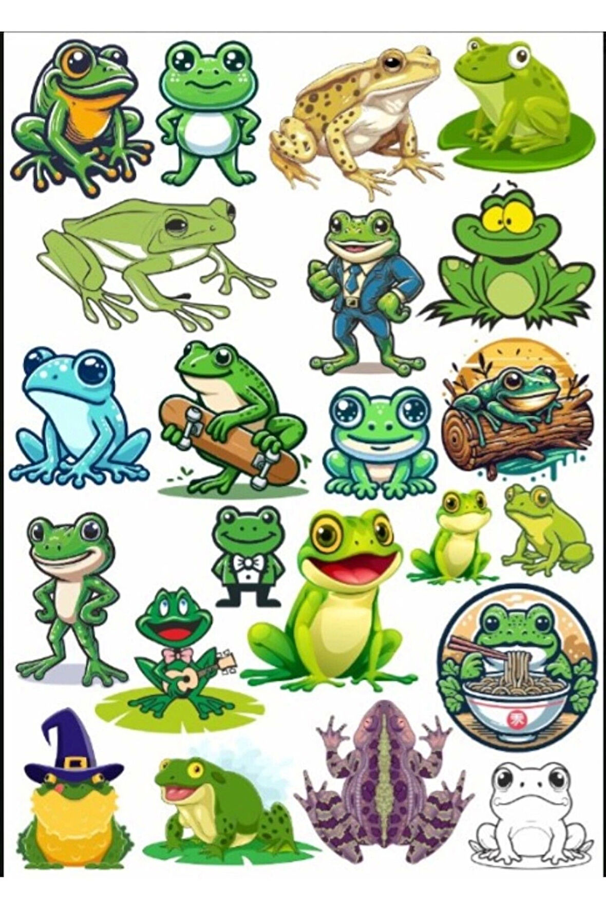 Kurbağa Sticker Set 4