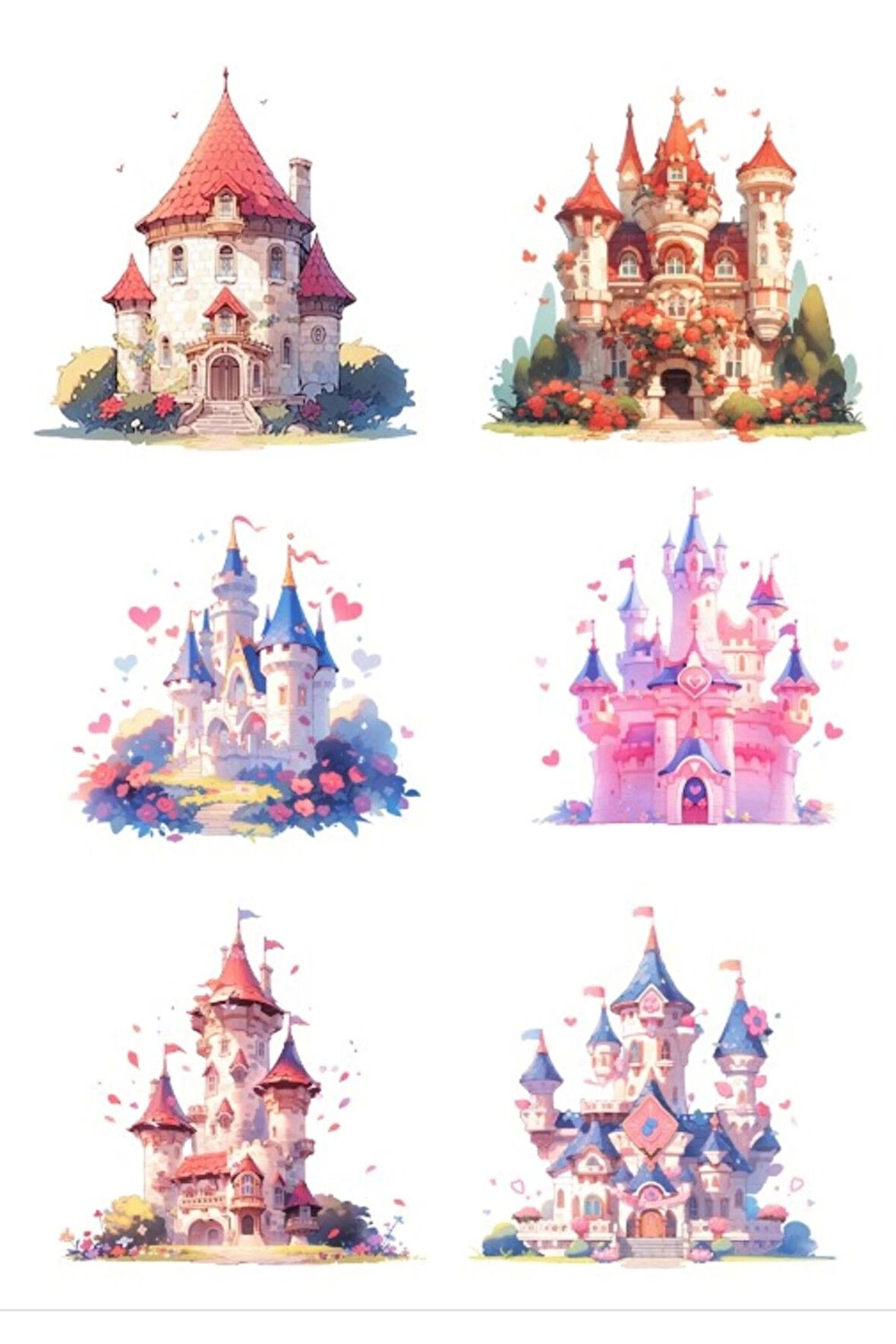 Şato ve Kaleler Sticker Set 1