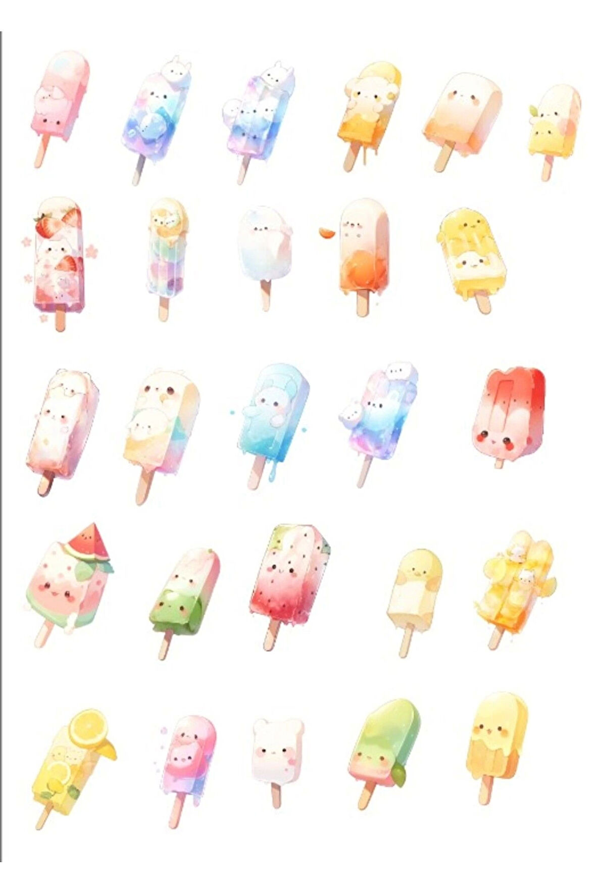 Sevimli Dondurmalar Sticker Set