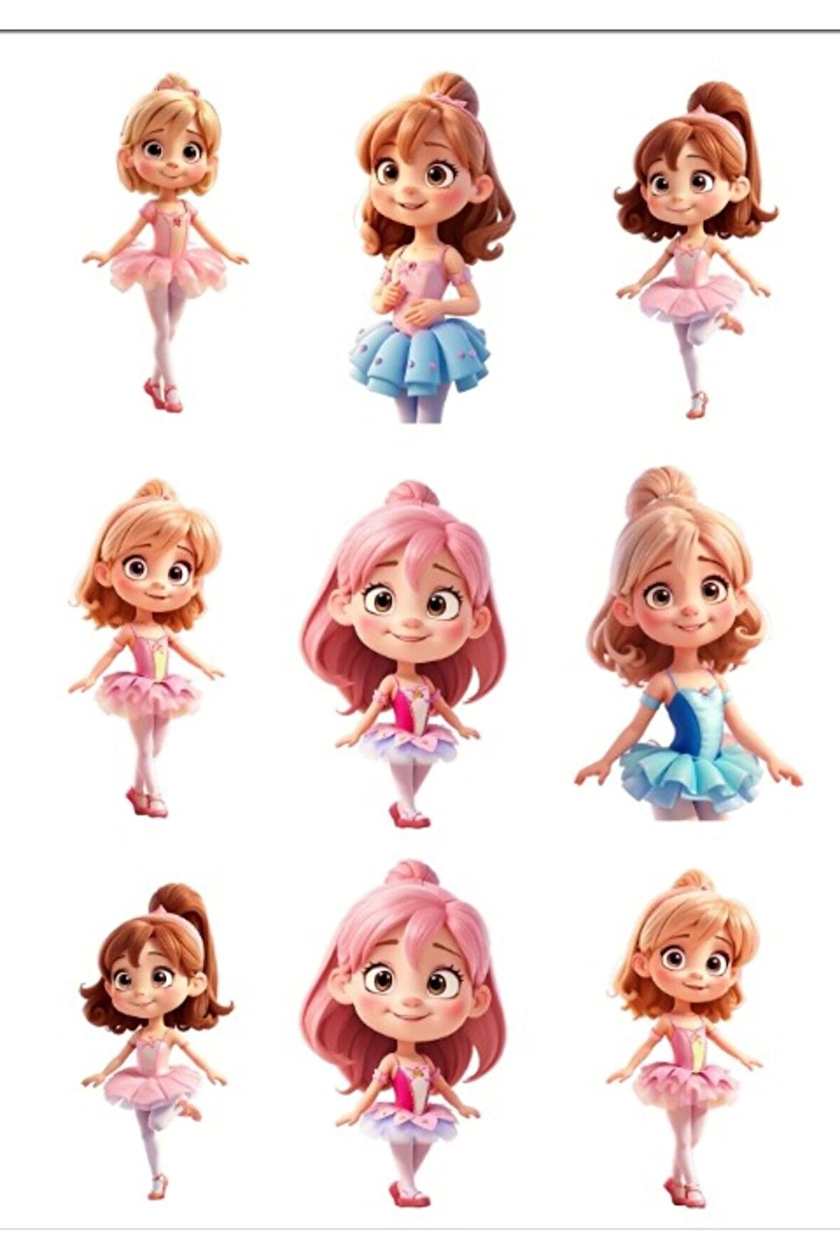 Balerin Kızlar Sticker Set