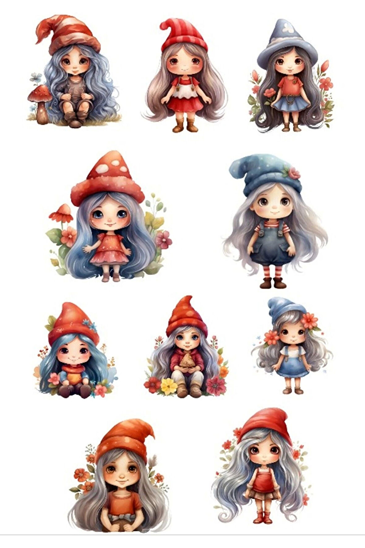 Sevimli Kızlar Sticker Set -2