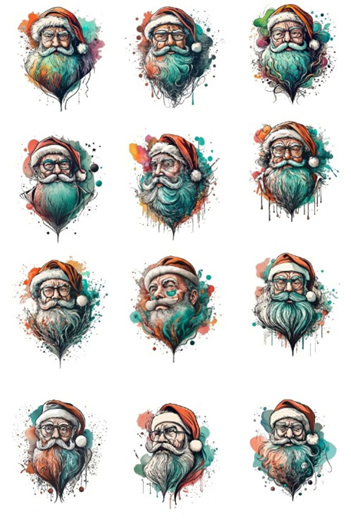 Noel Baba Sticker Set
