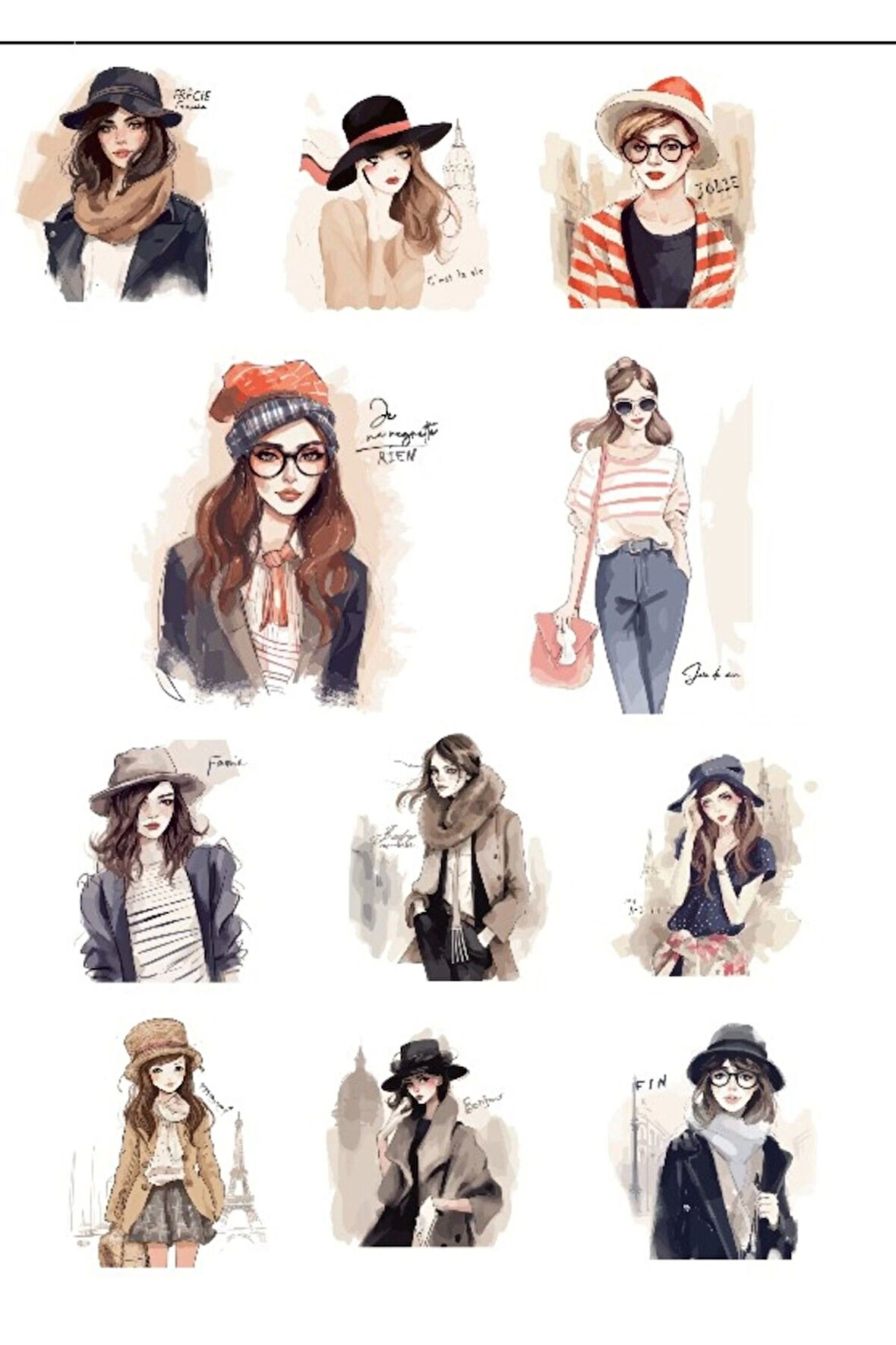 Kadın Sticker Set 4