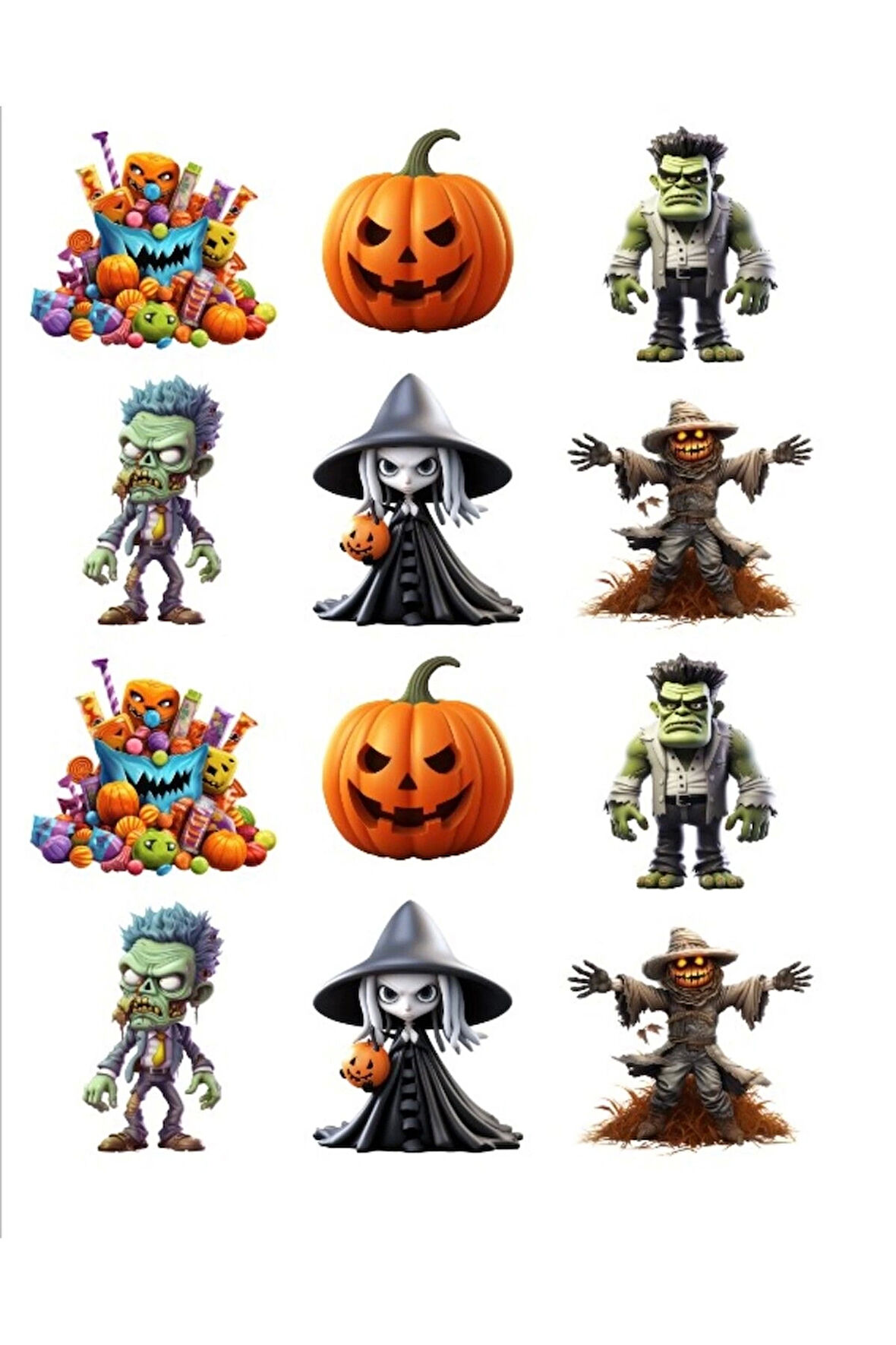 Korkunç Hallowen Sticker Set
